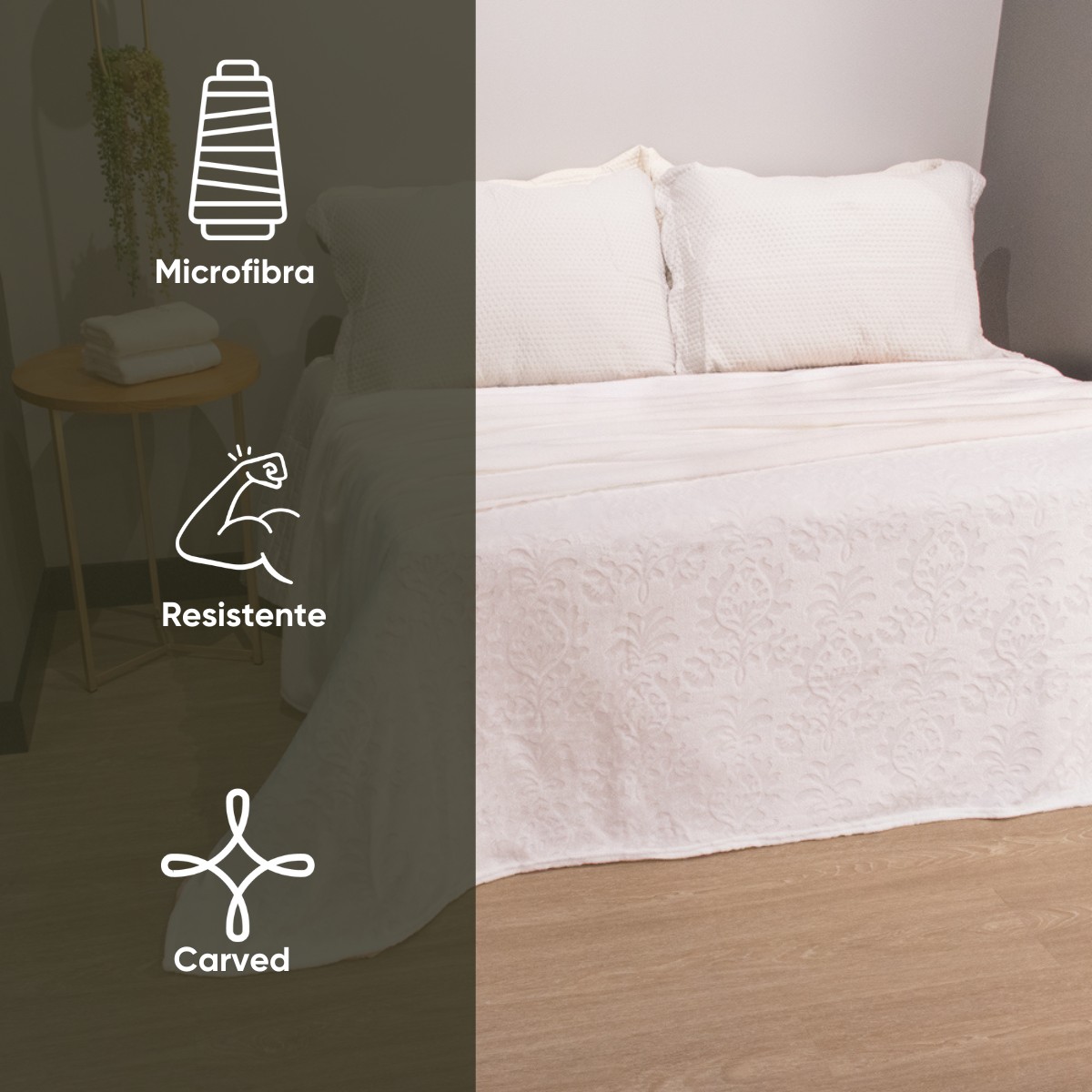 manta microfibra flannel lady jacquard appel home branco