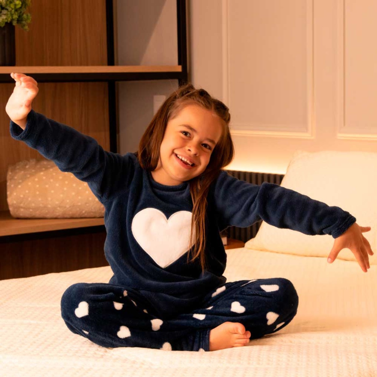 pijama infantil lanuit appel home coracao