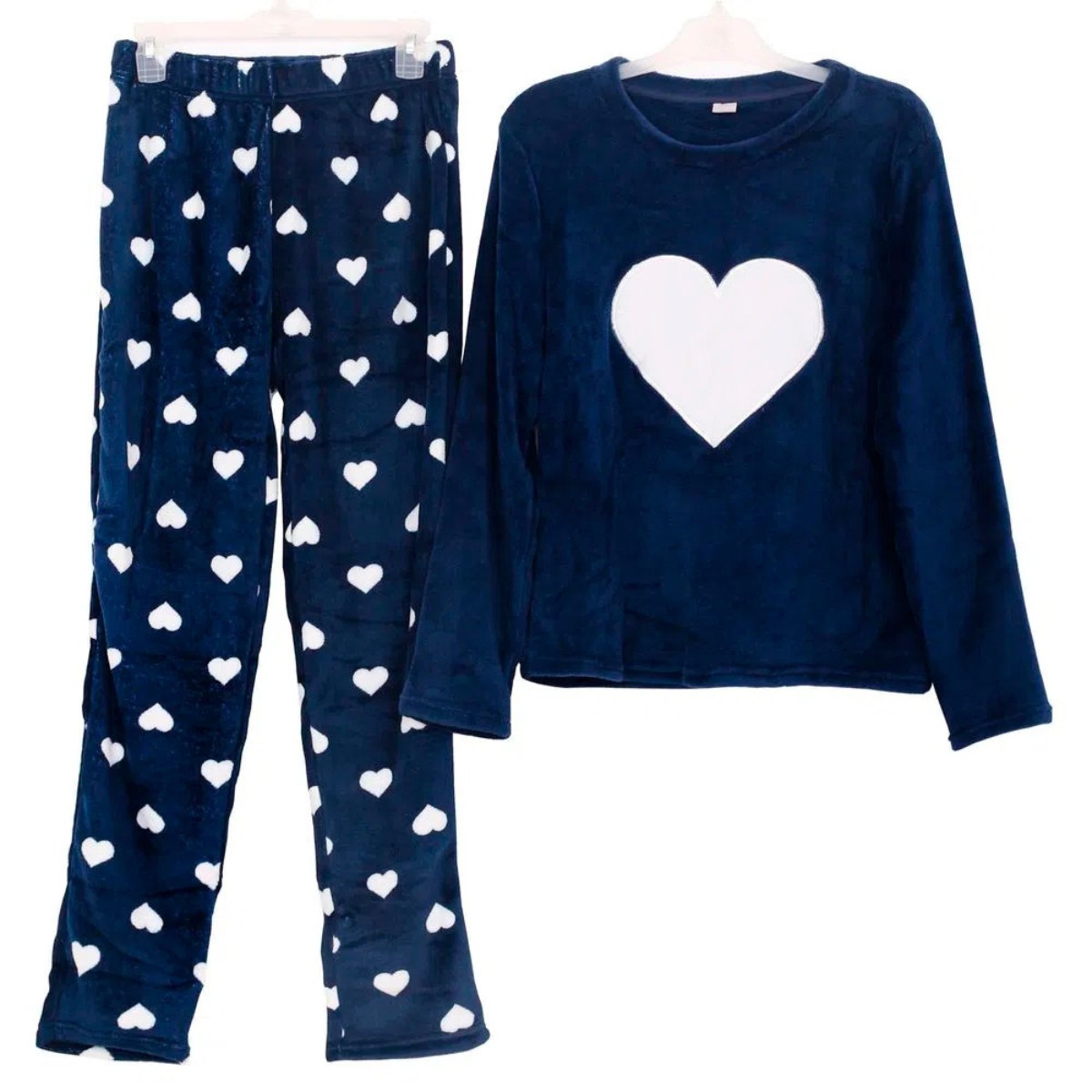 pijama infantil microfibra fleece lanuit appel home coracao