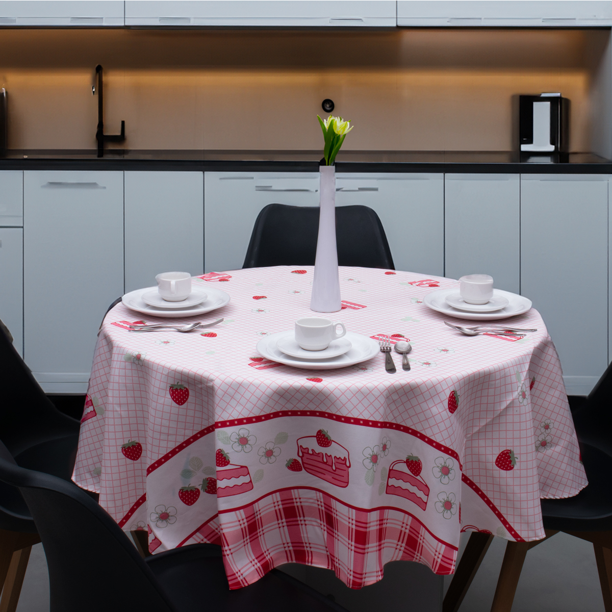 02 toalha de mesa quadrada 4 lugares super limpa appel home