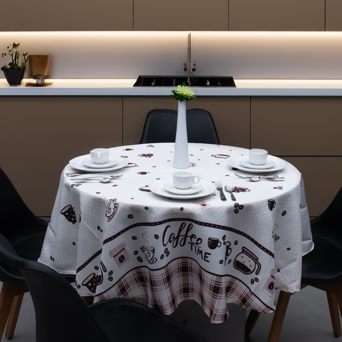 04 toalha de mesa quadrada 4 lugares super limpa appel home