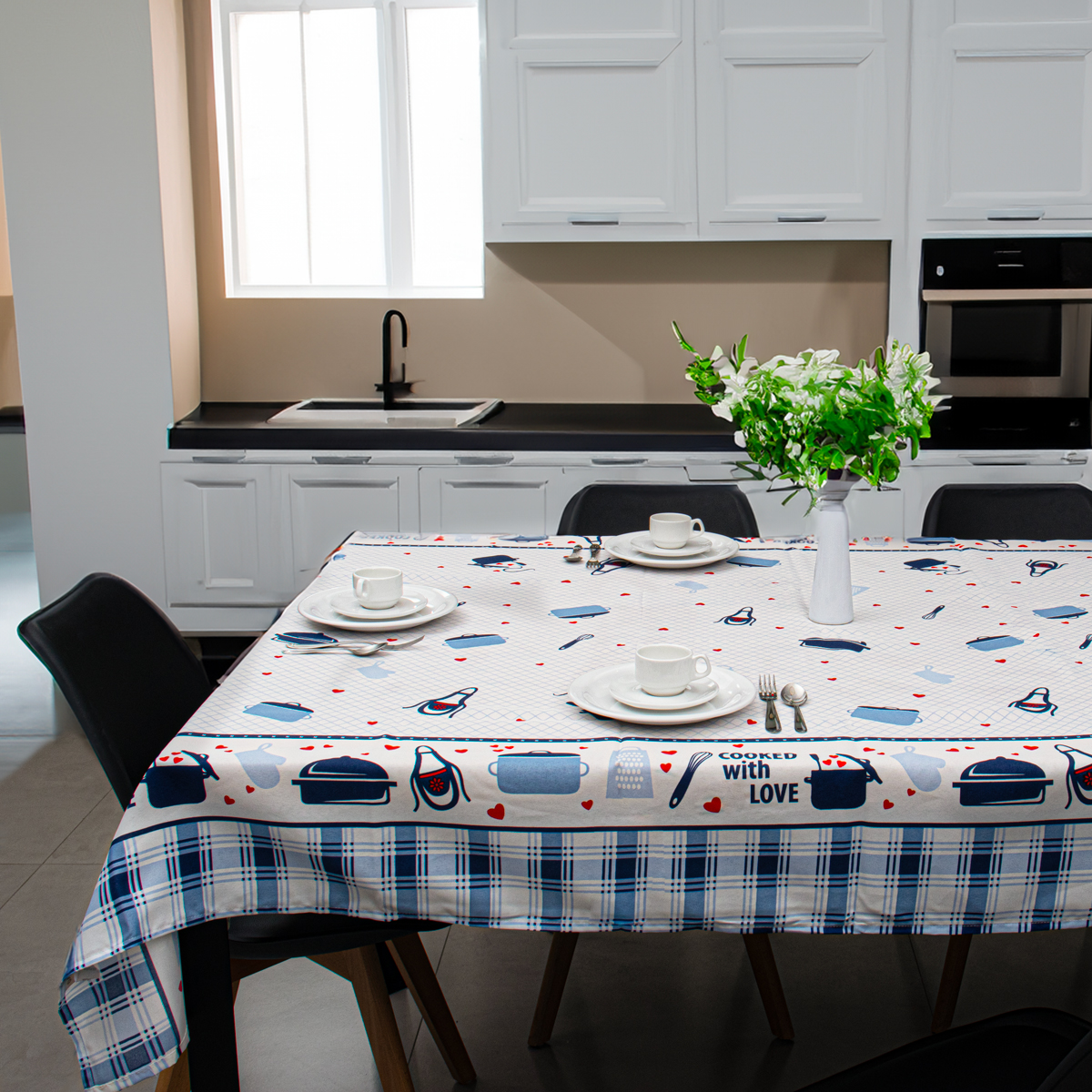 06 toalha de mesa quadrada 4 lugares super limpa appel home