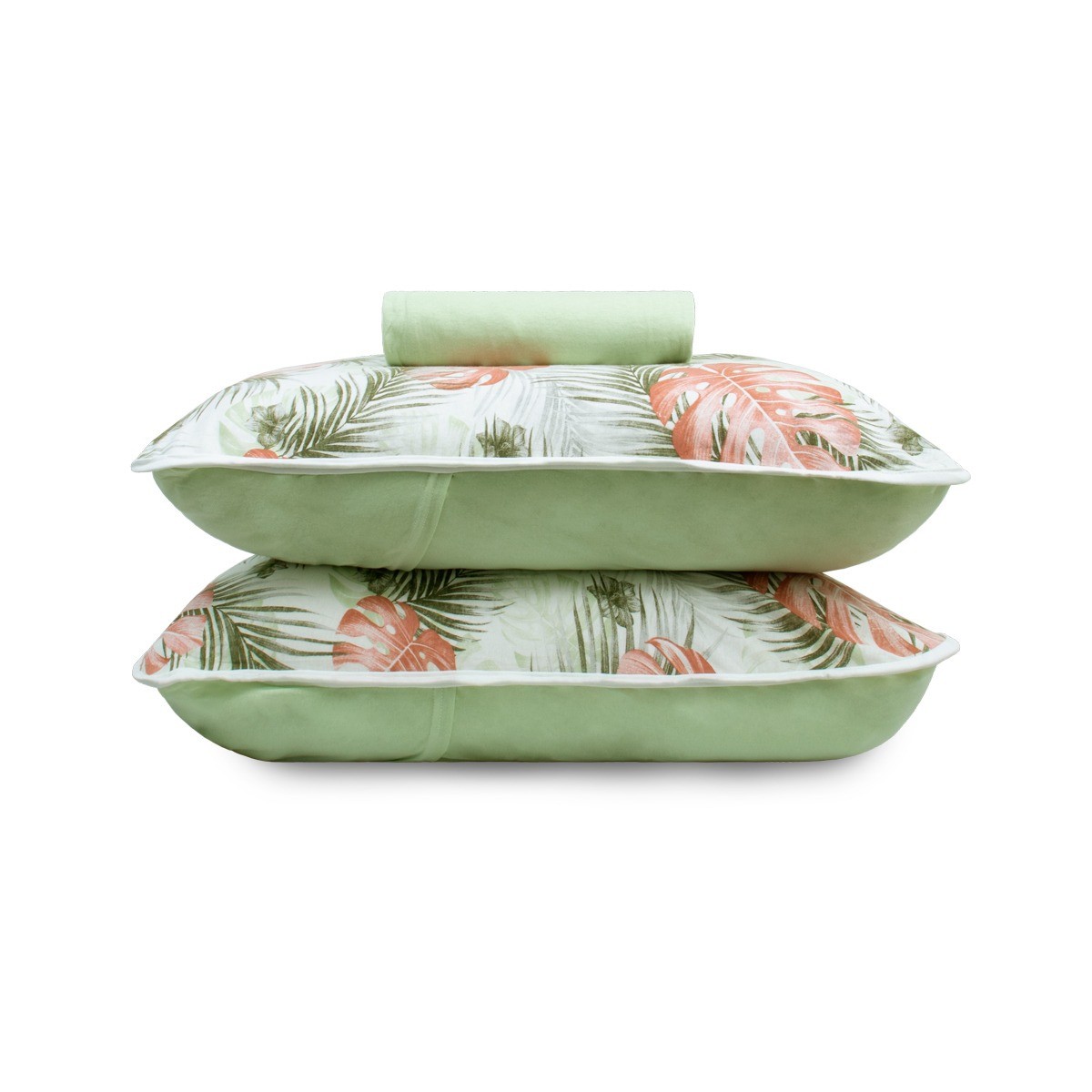 jogo de cama em malha 100 algodao appel home polinesia