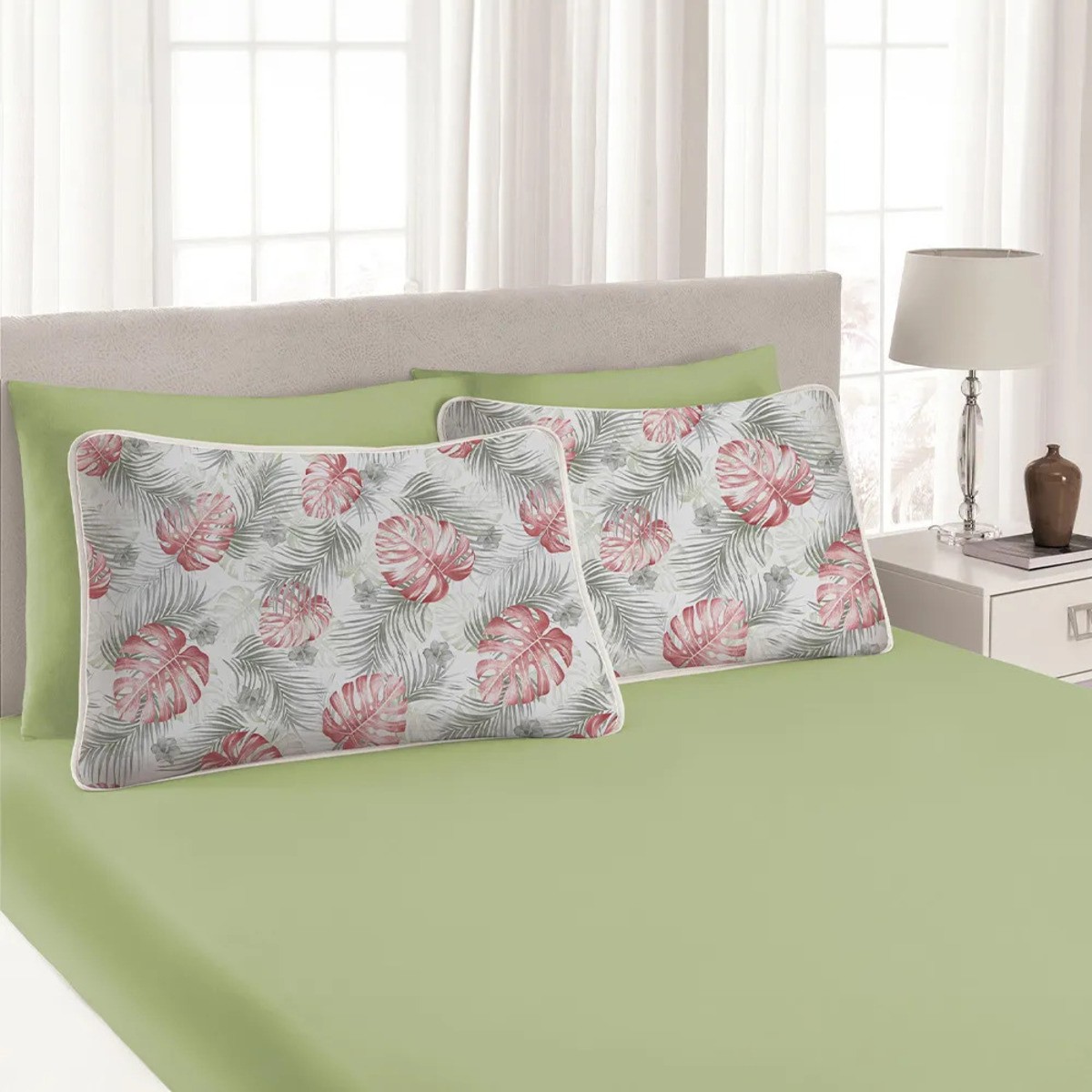 jogo de cama em malha fio penteado appel home polinesia