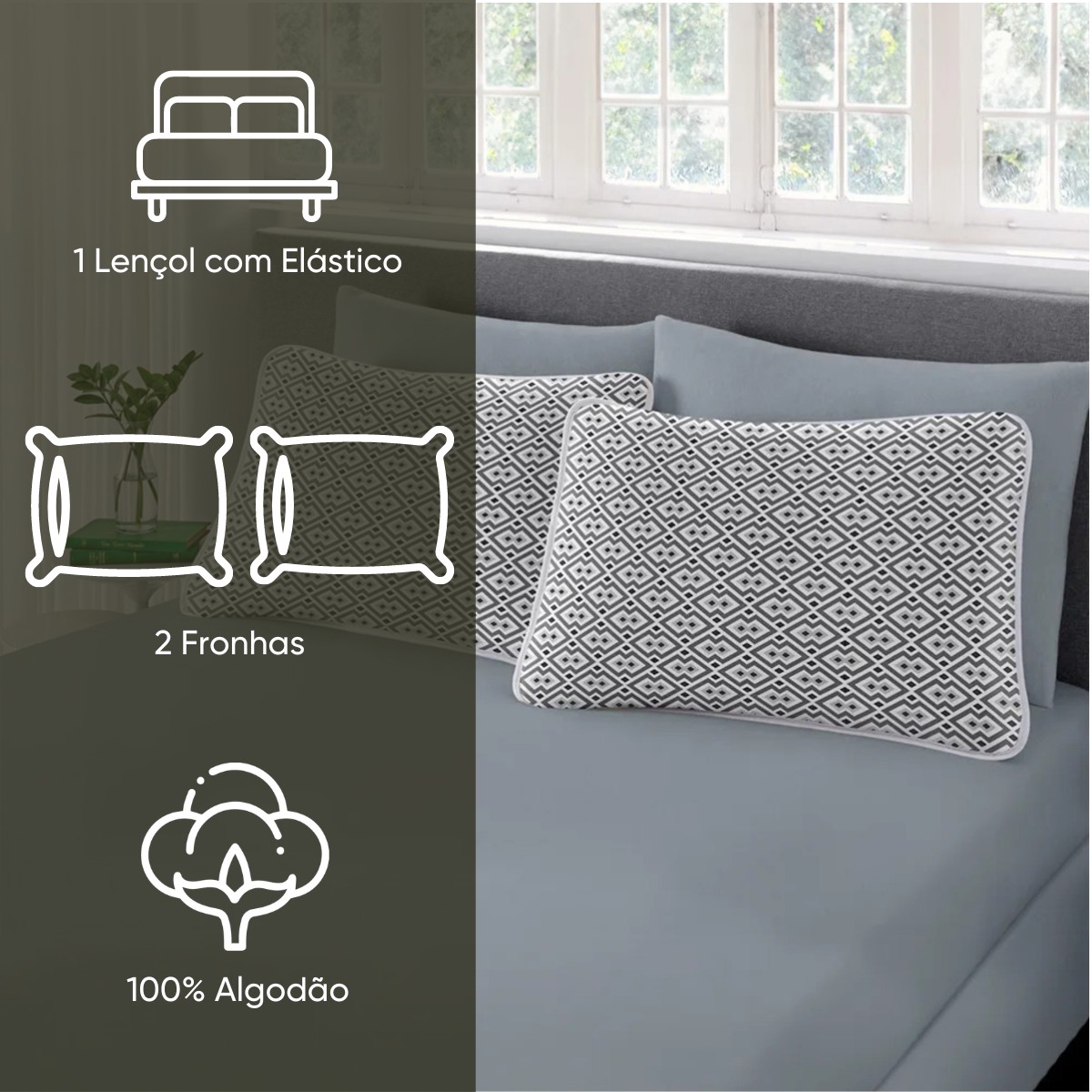 jogo de cama malha premium appel home manhattan