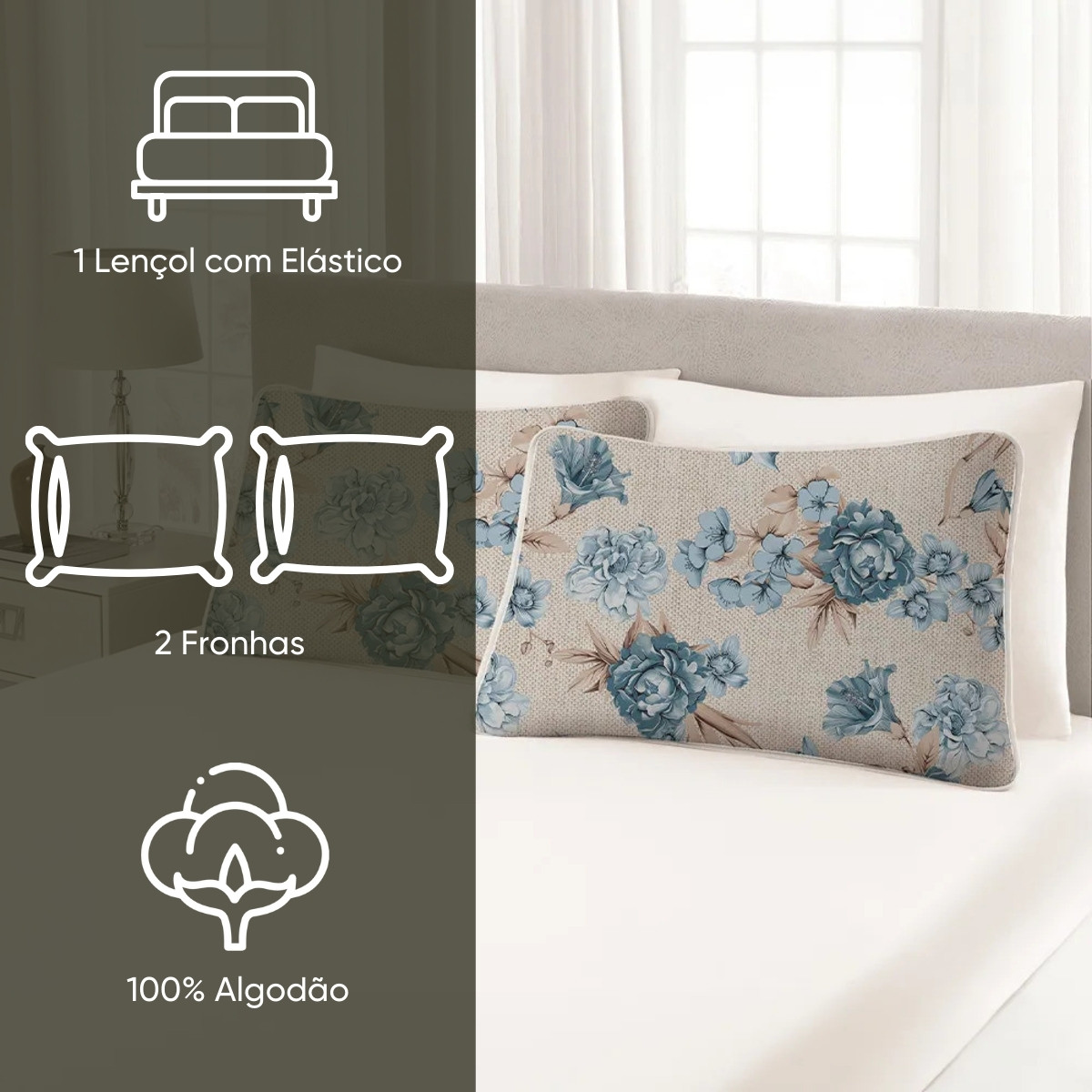 jogo de cama malha premium appel home siena