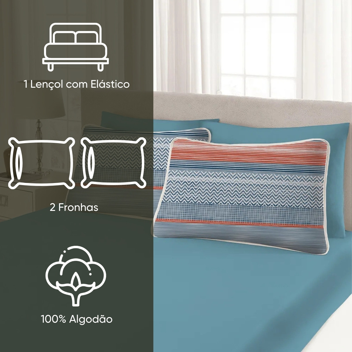 jogo de cama malha premium appel home sydney