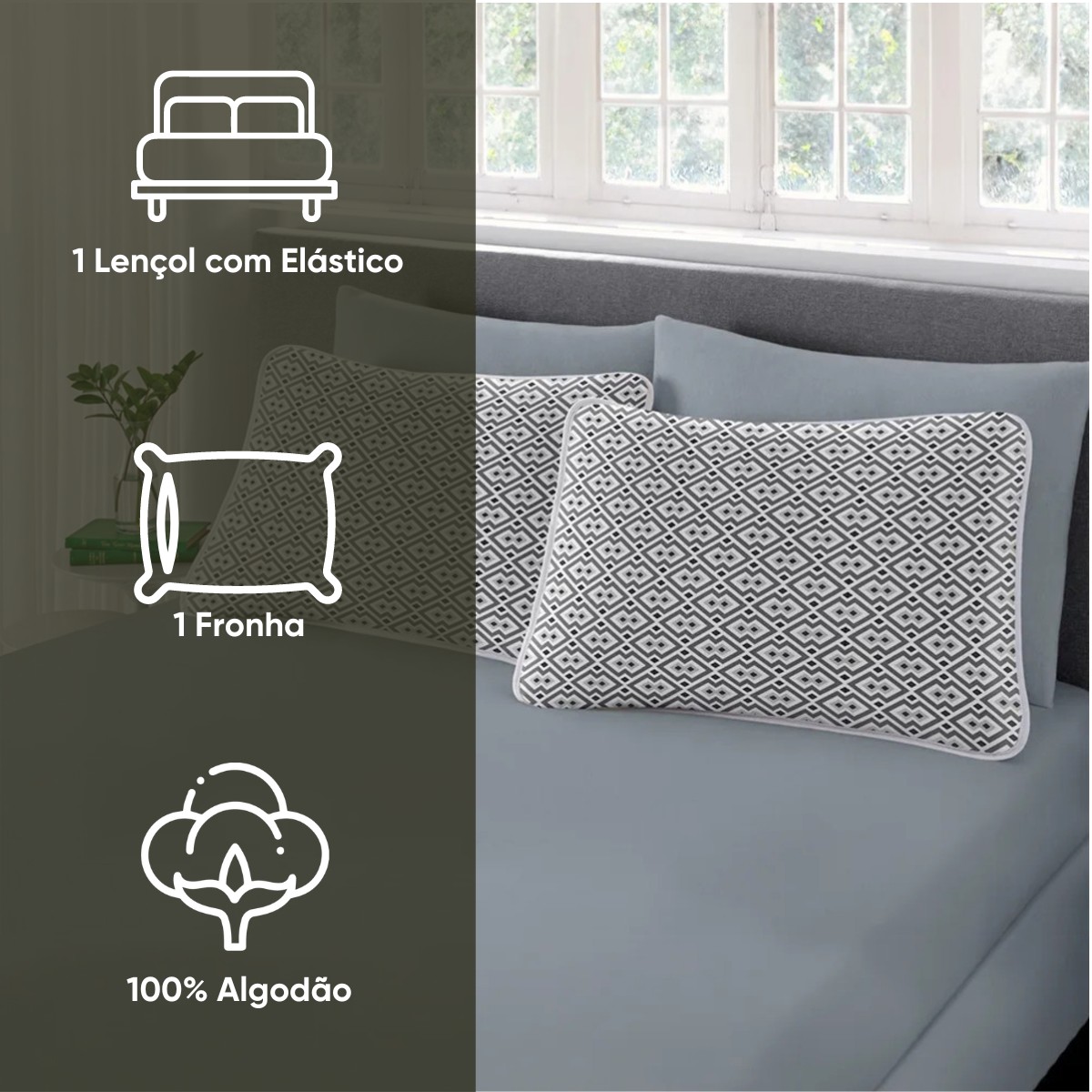 jogo de cama solteiro malha premium appel home manhattan