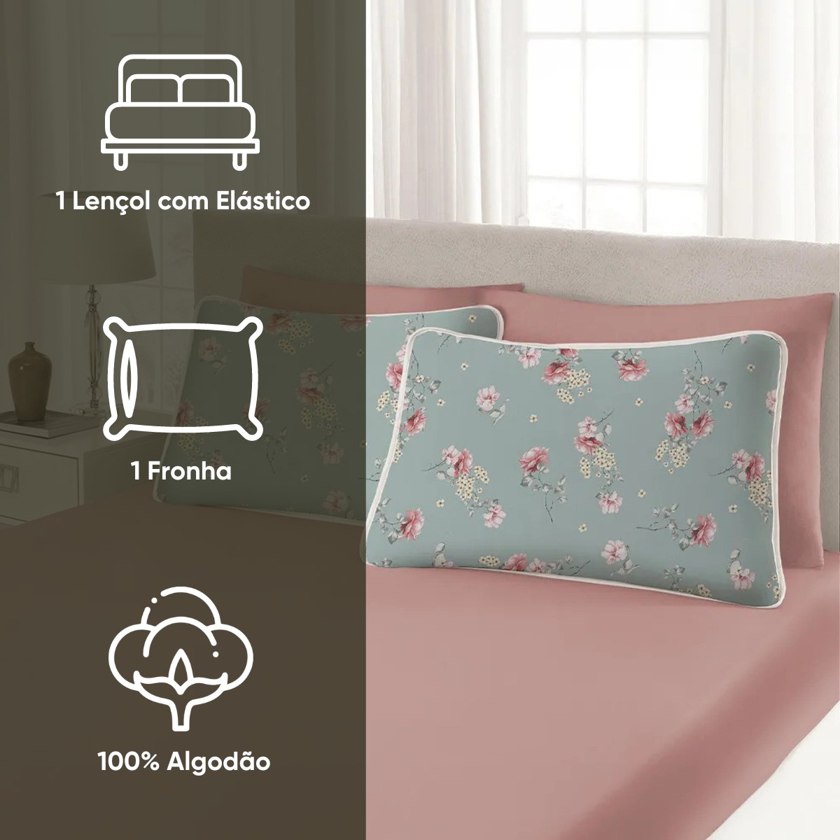 jogo de cama solteiro malha premium appel home milao