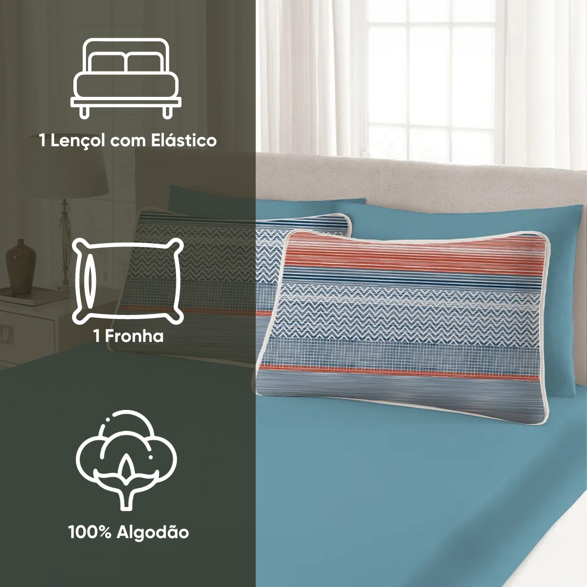 jogo de cama solteiro malha premium appel home sydney