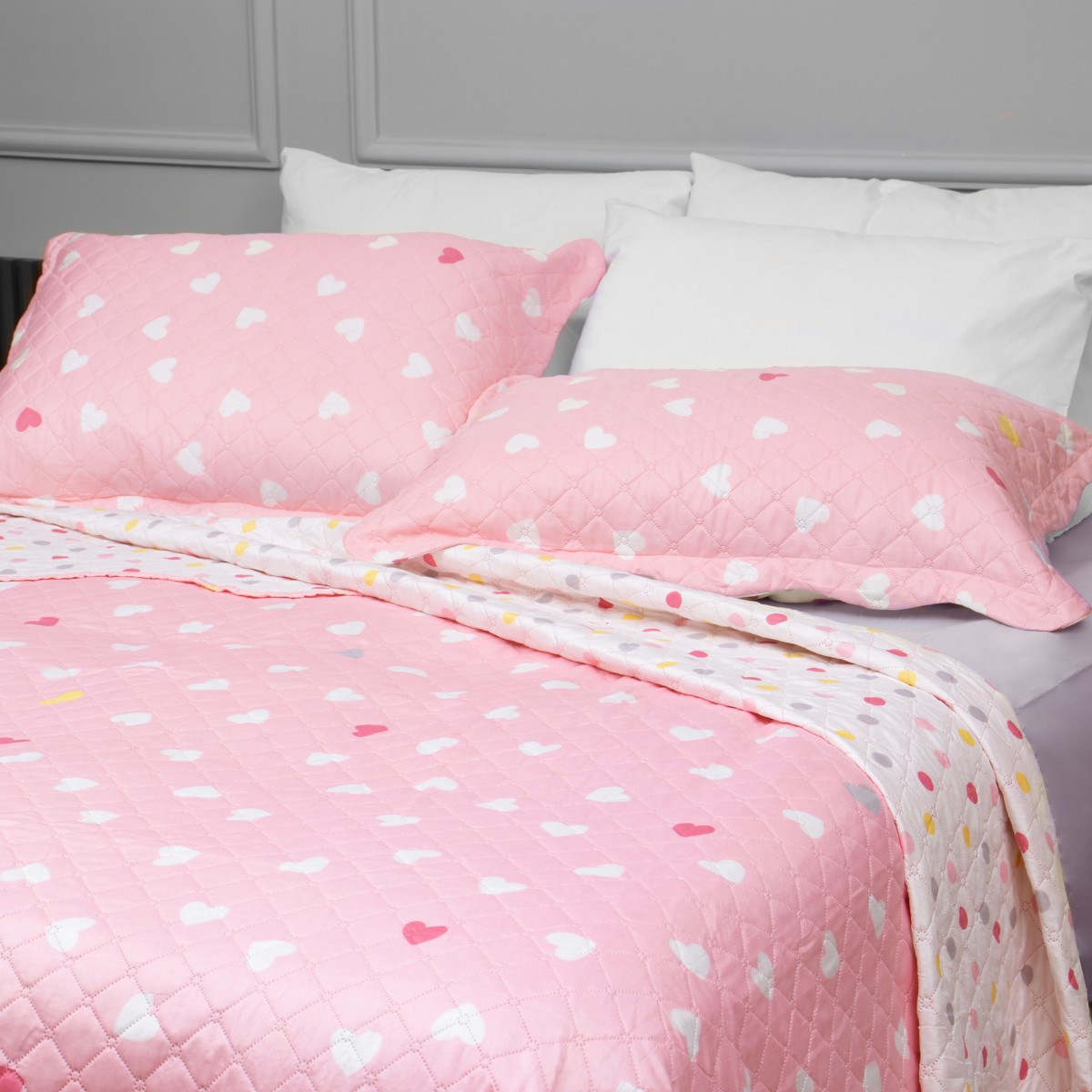 kit cobre leito matelasse appel home estampado