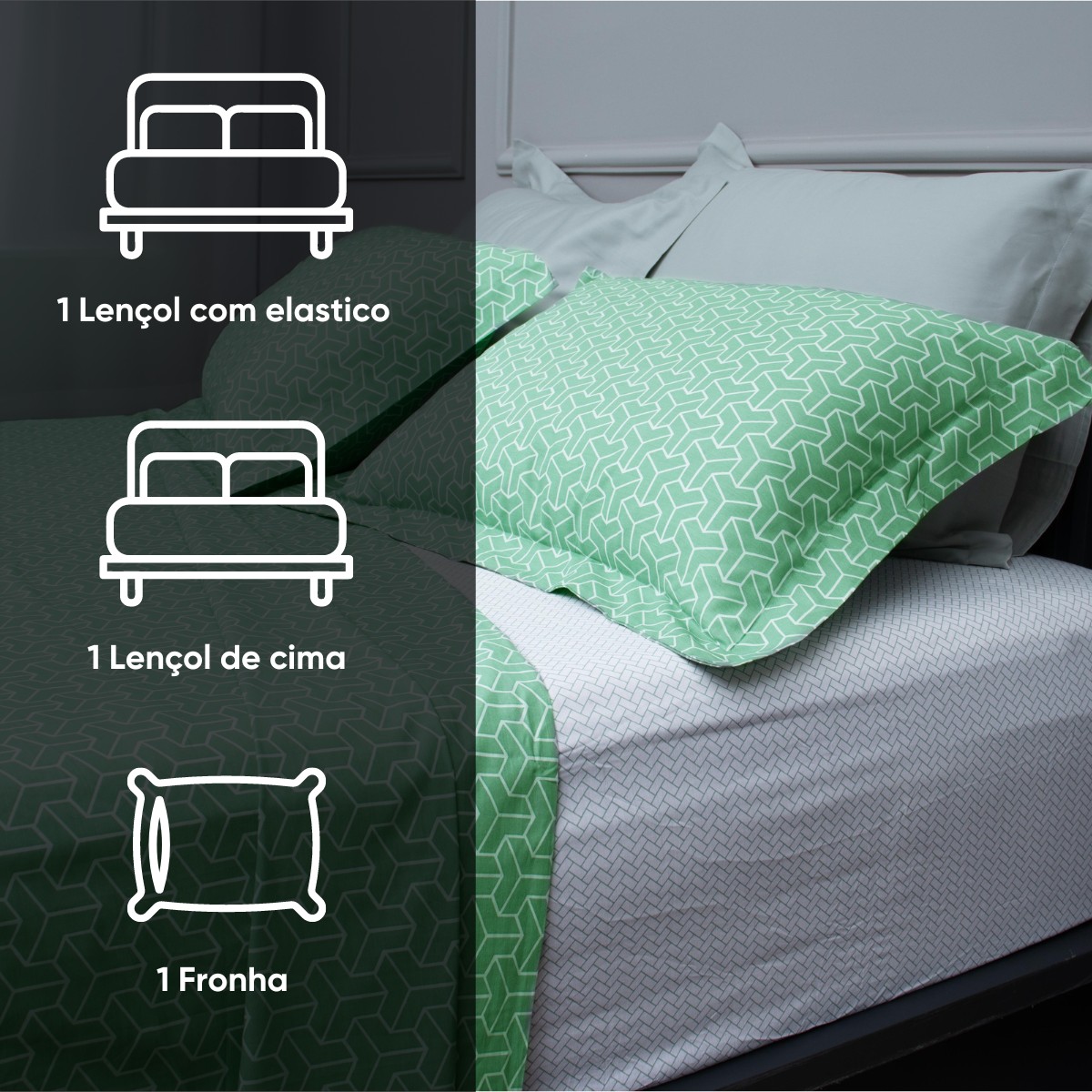 kit cobre leito matelasse appel home estampado
