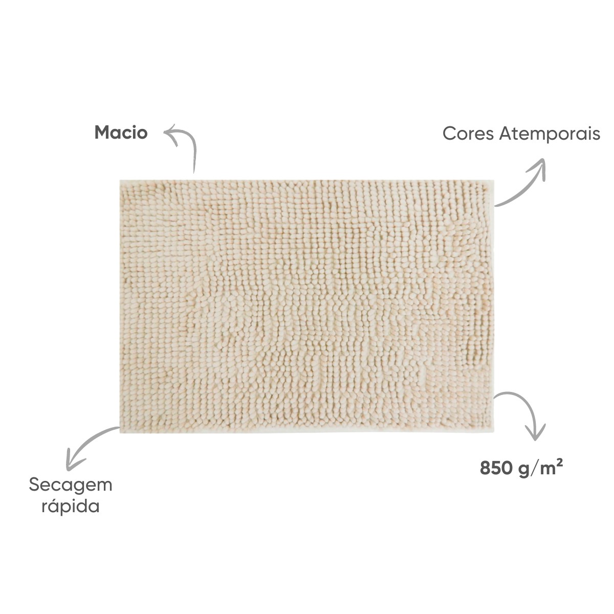 tapete antiderrapante popcorn 50x100 appel home natural
