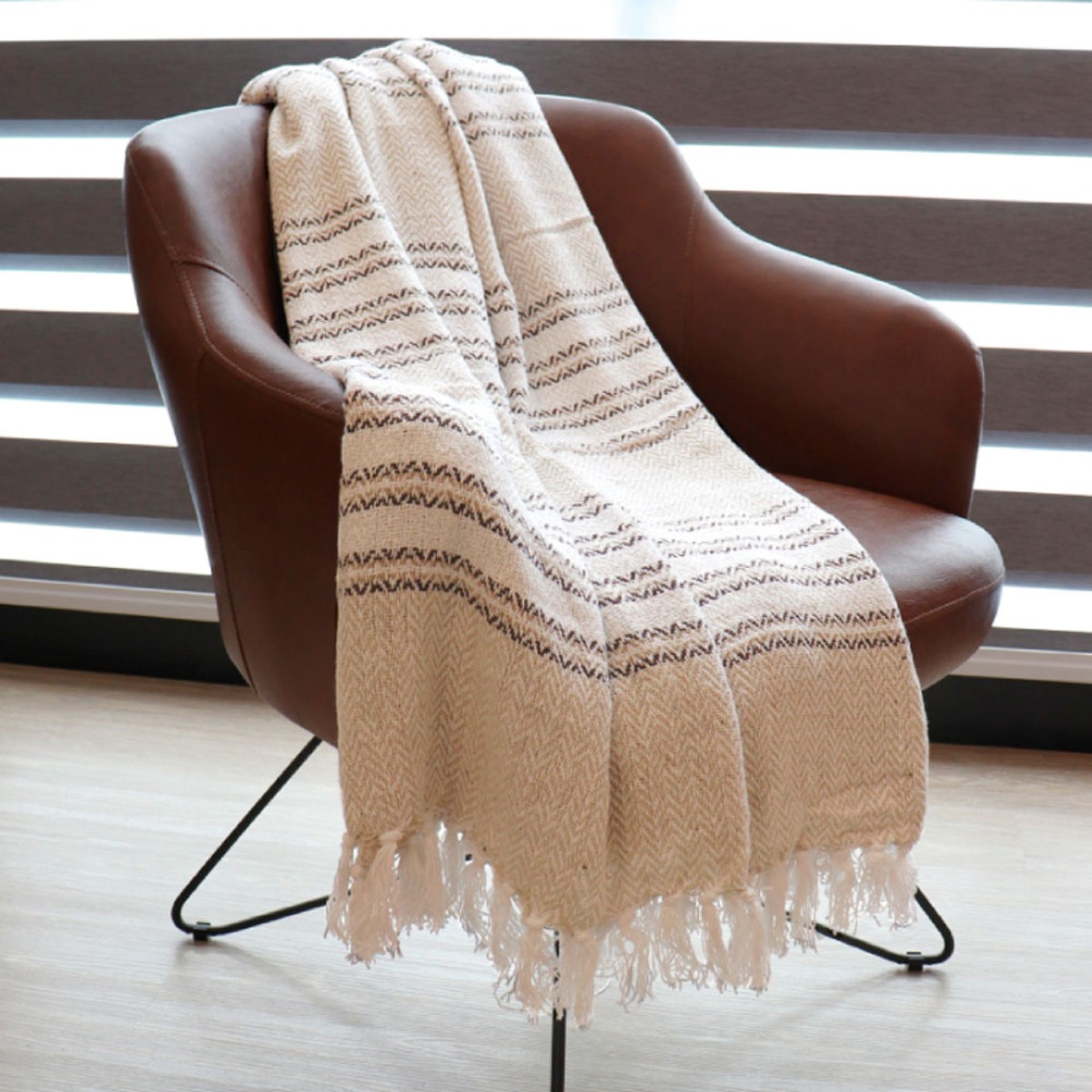 manta com franjas decor appel home camel