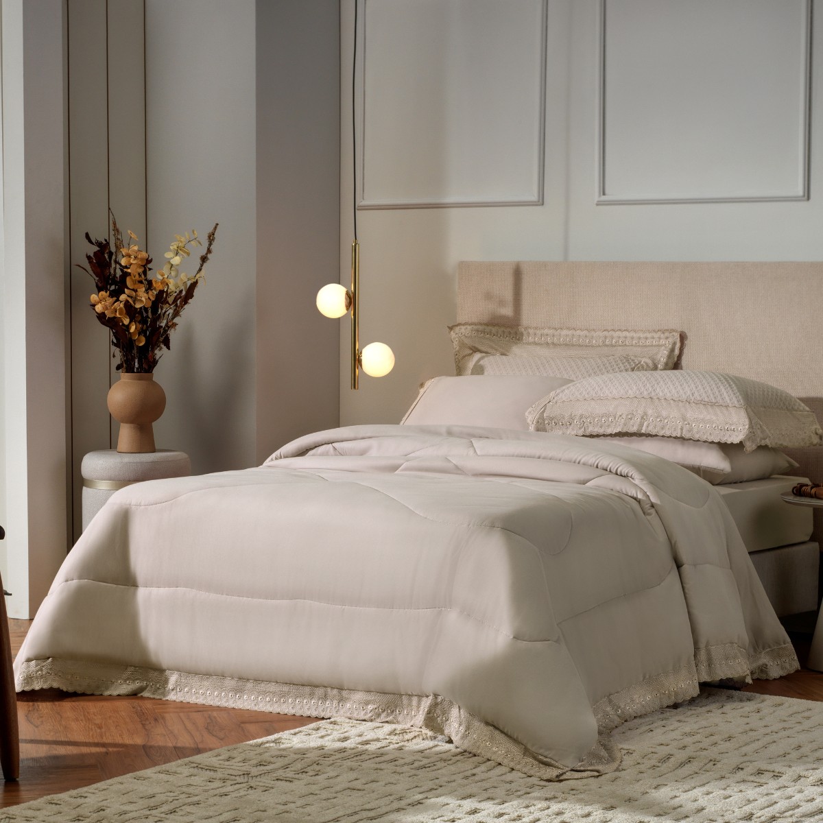 ambiente edredom bordare premium rosa secrets