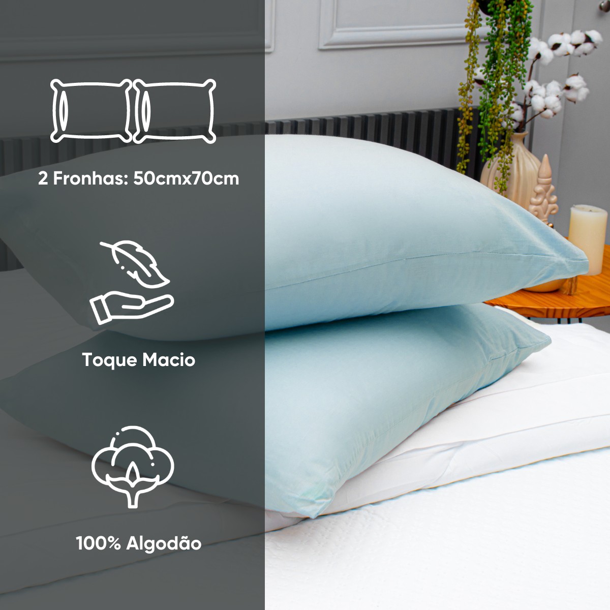 fronha essencial medidas azul claro