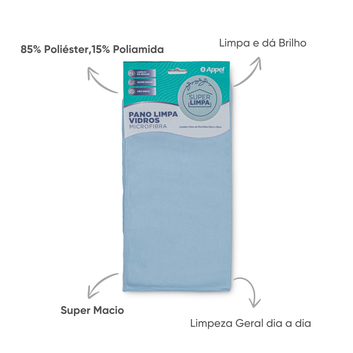 detalhes limpa vidros azul ceu