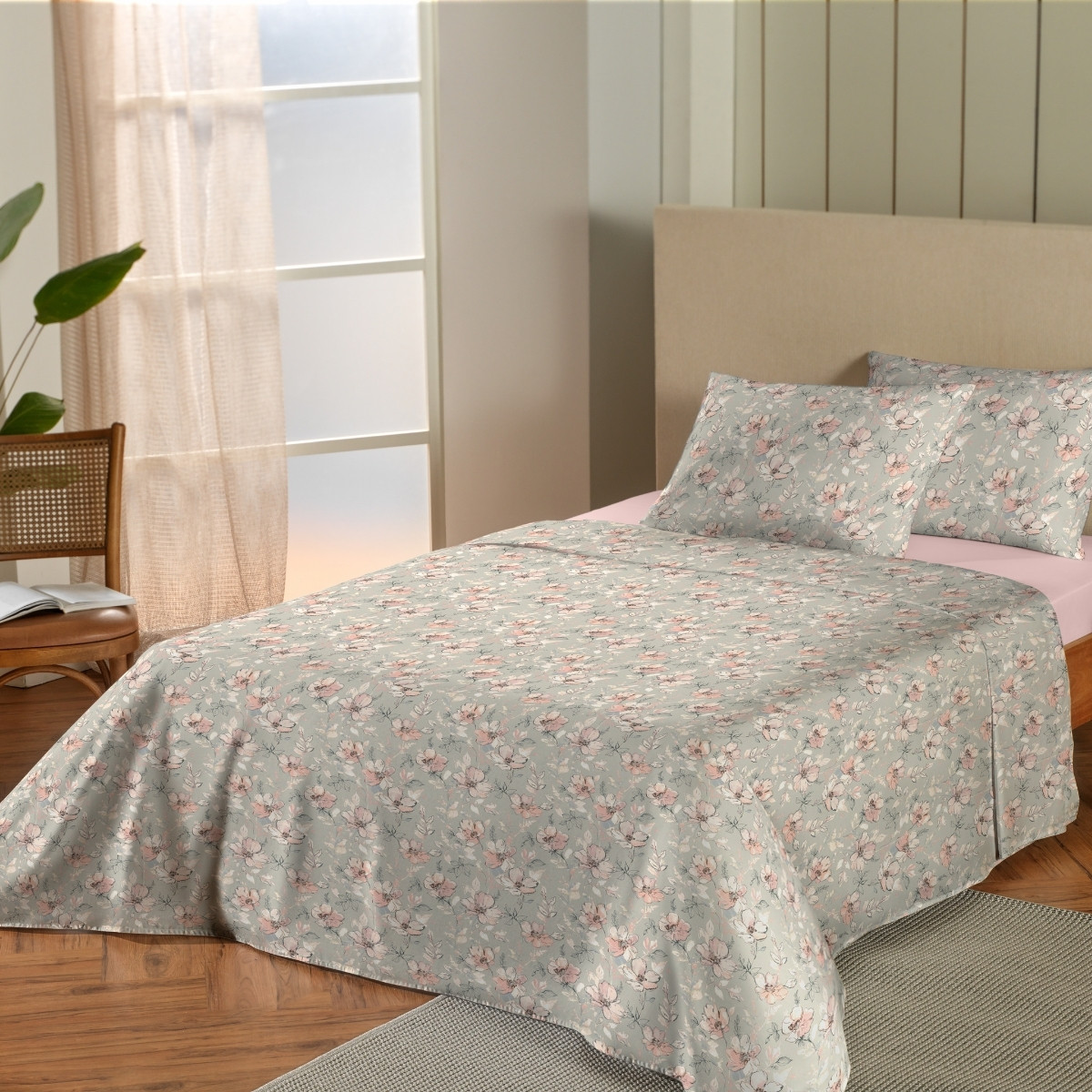 02 jogo de cama solteiro 150 fios essencial appel home