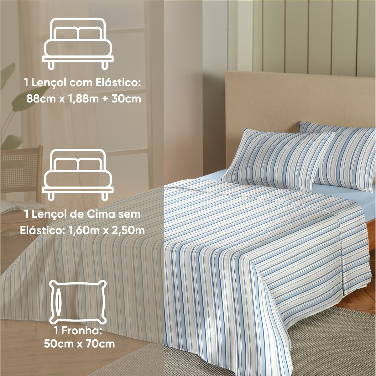 30 jogo de cama solteiro 150 fios essencial appel home