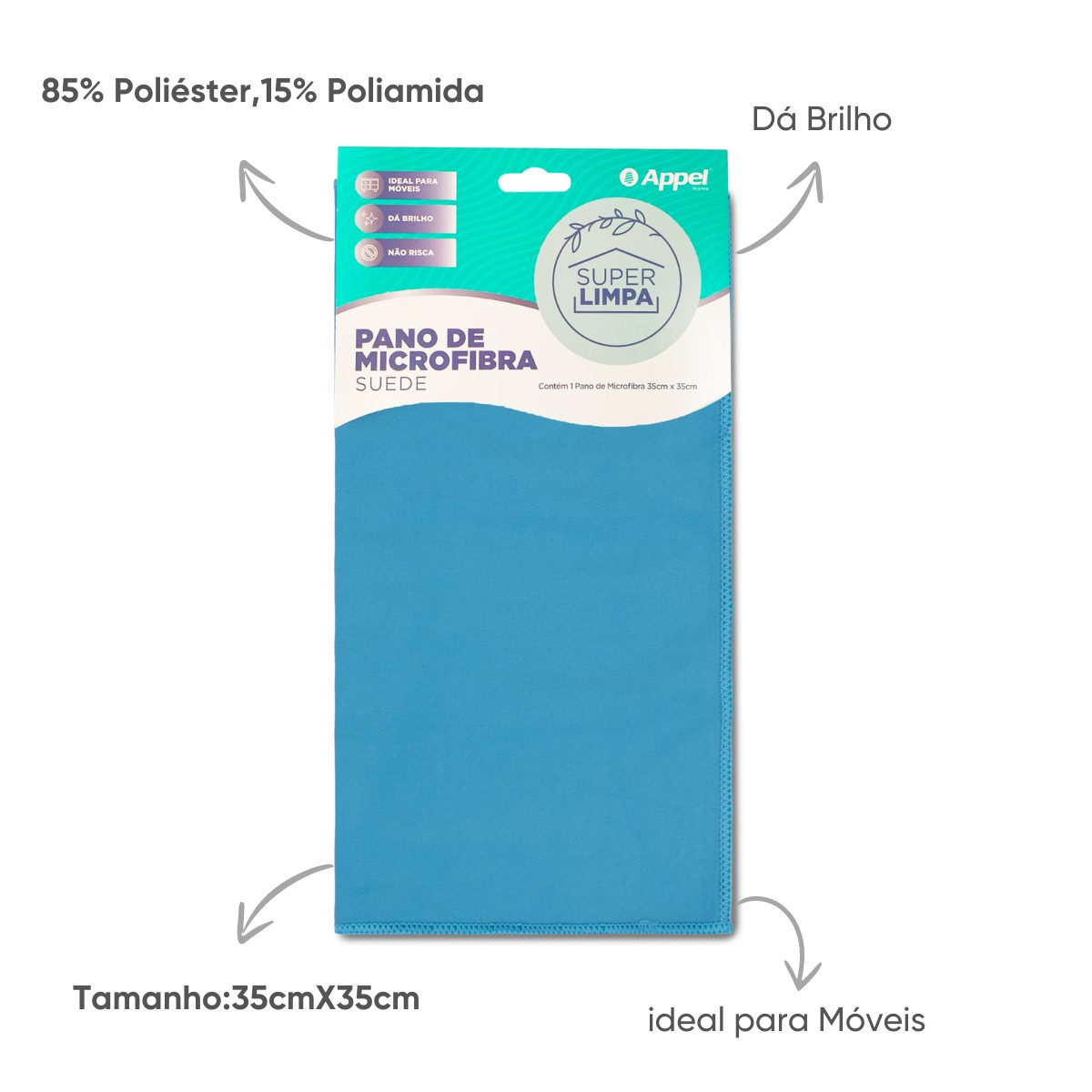 detalhes pano suede royal