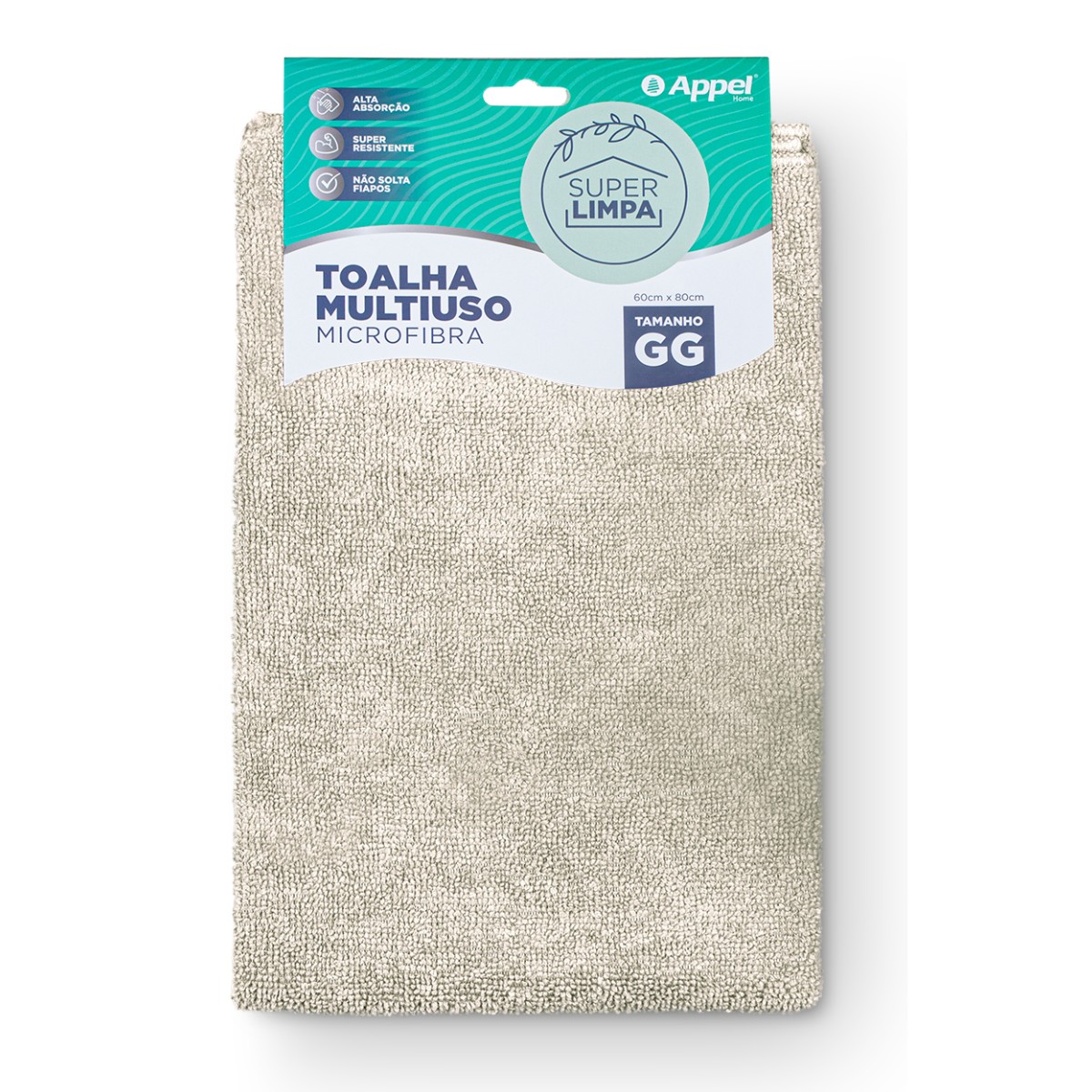 toalha multiuso cinza claro