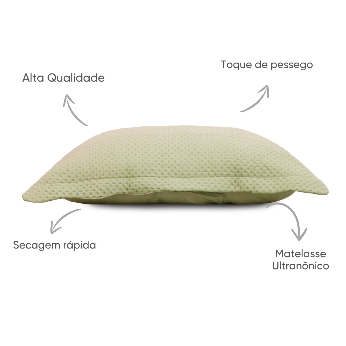 porta travesseiro bordare premium luxo cinza 3