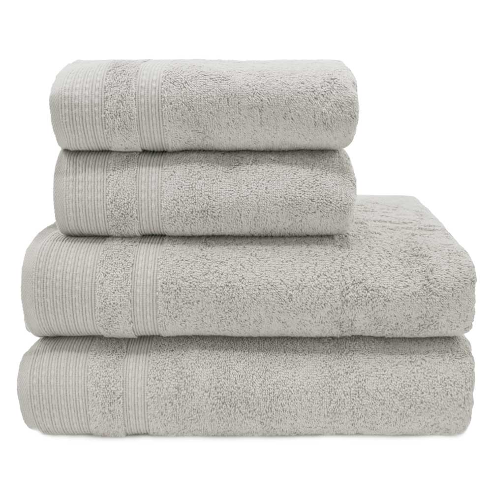 jogo toalhas 4pc nobless appel prata