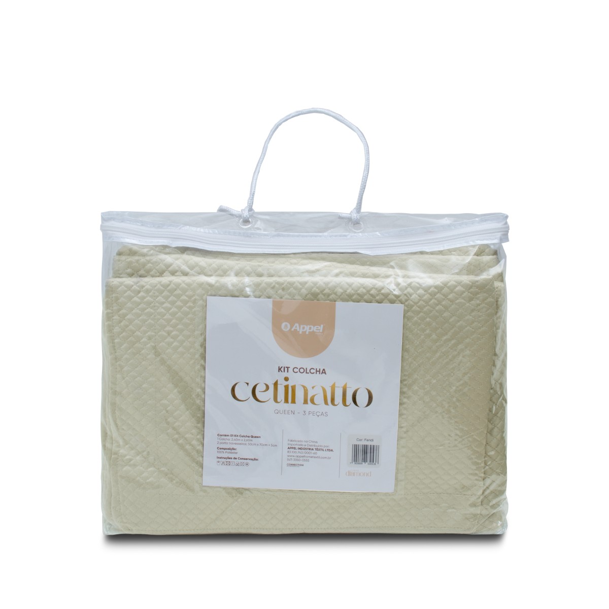 kit colcha cetinatto embalagem fendi