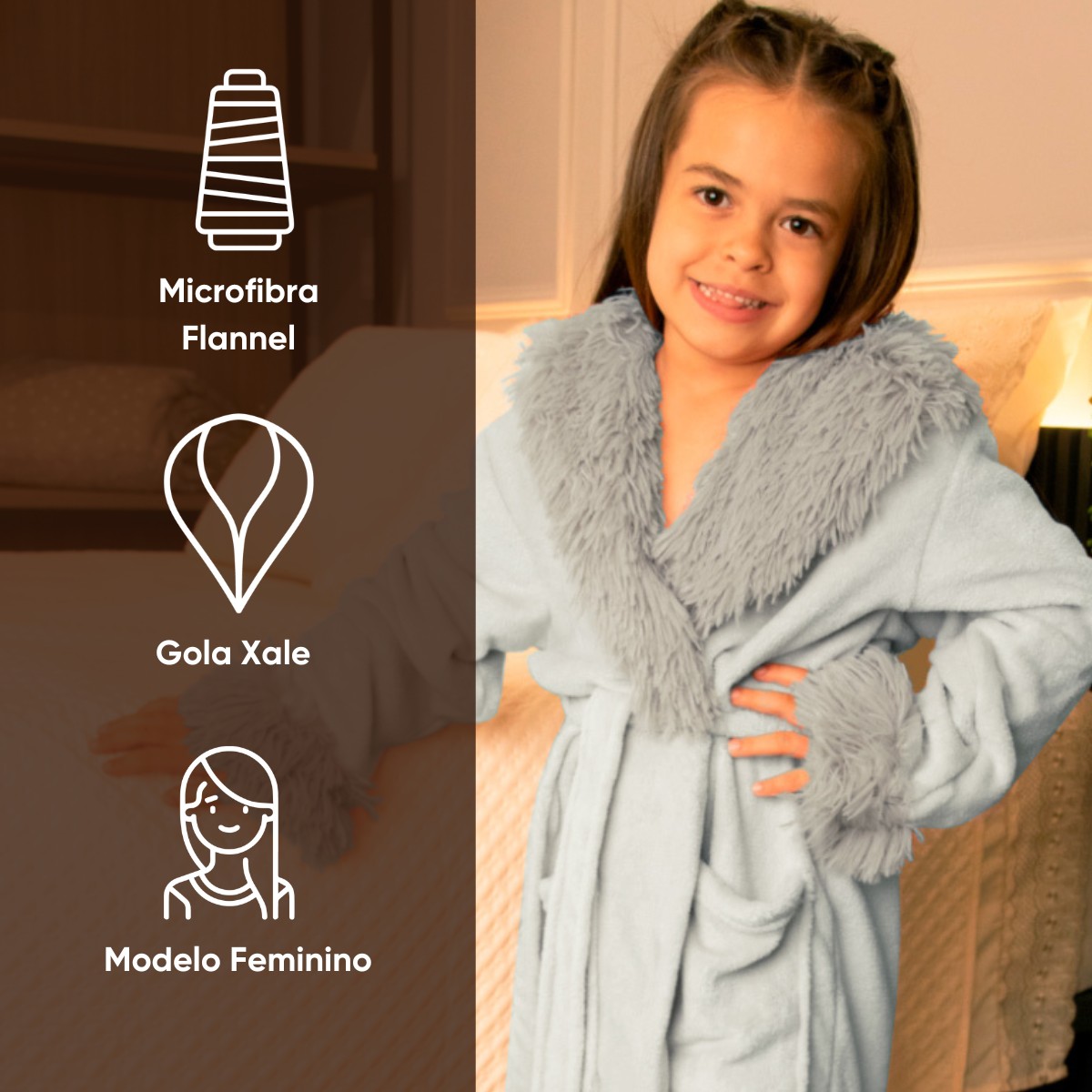 roupao microfibra flannel luxus extra macio adulto appel home