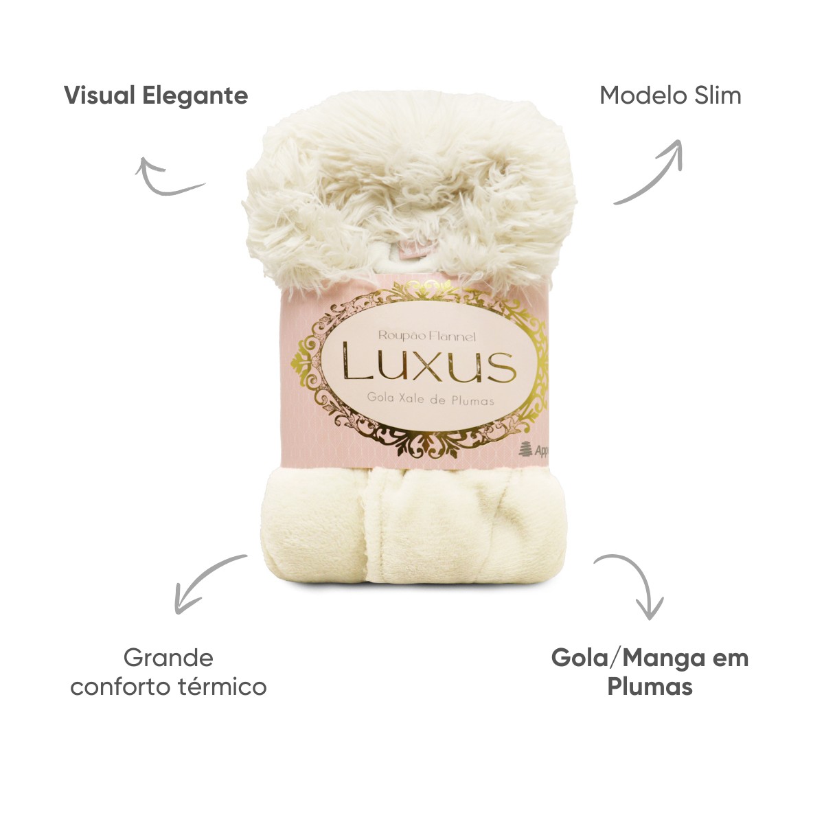 roupao microfibra flannel luxus plumas adulto appel home 3