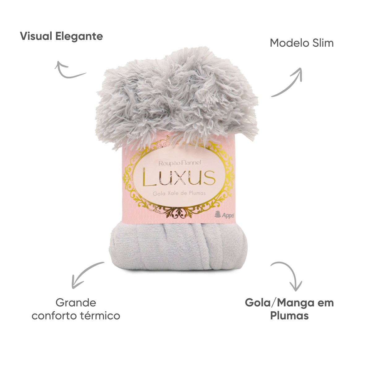 roupao microfibra flannel luxus plumas adulto appel home