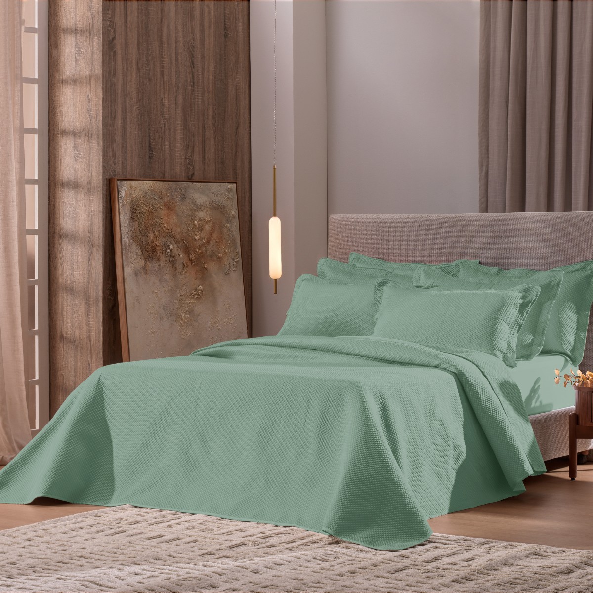 still kit colcha cetinatto verde matte