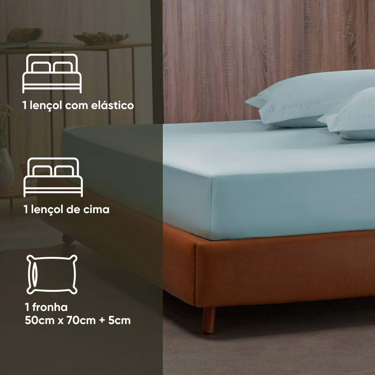 detalhes jogo de cama nobless 300 fios solteiro sky