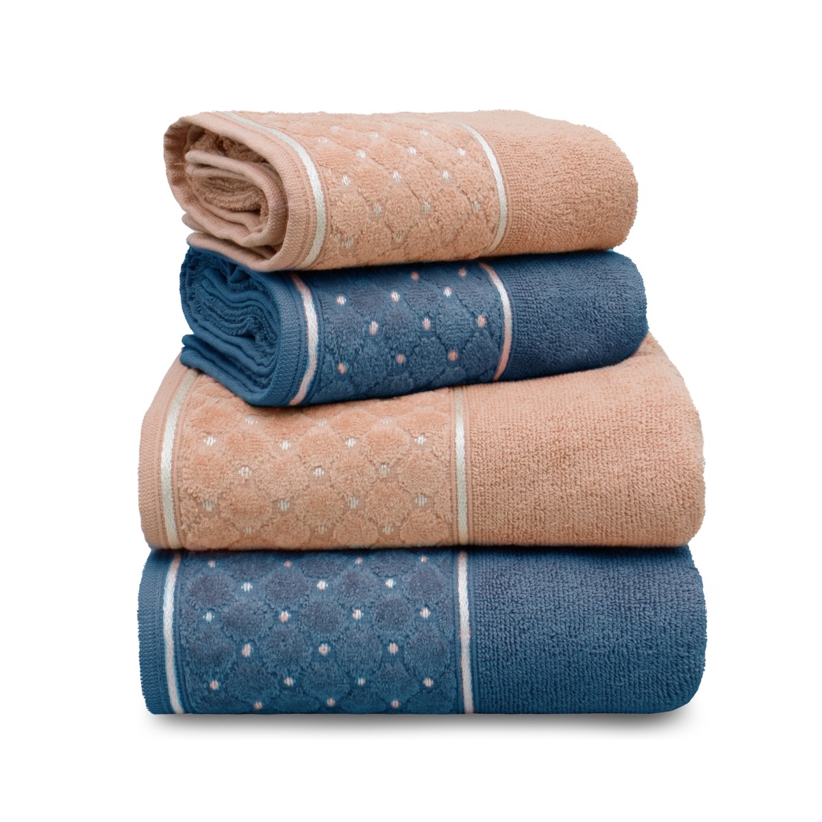 jogo toalha banho safira 4pcs ceramica indigo