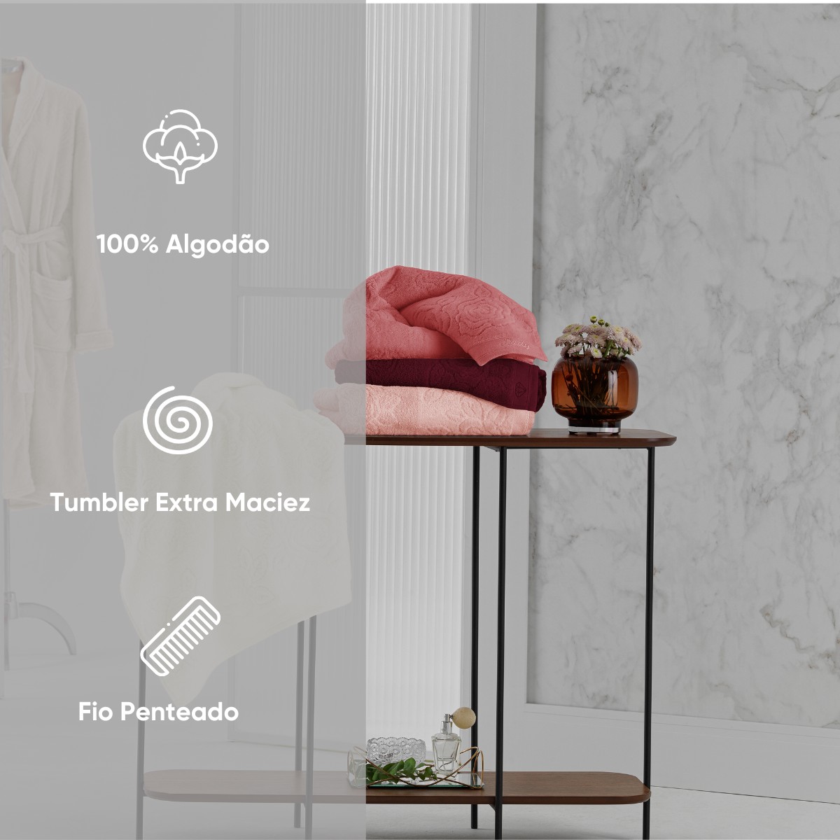 detalhes rosto banho