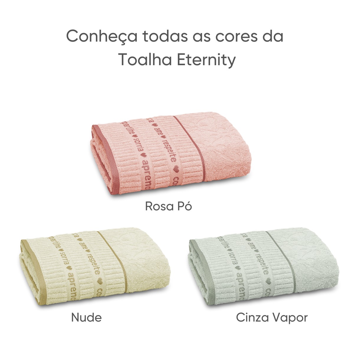 toalha eternity detalhes cores
