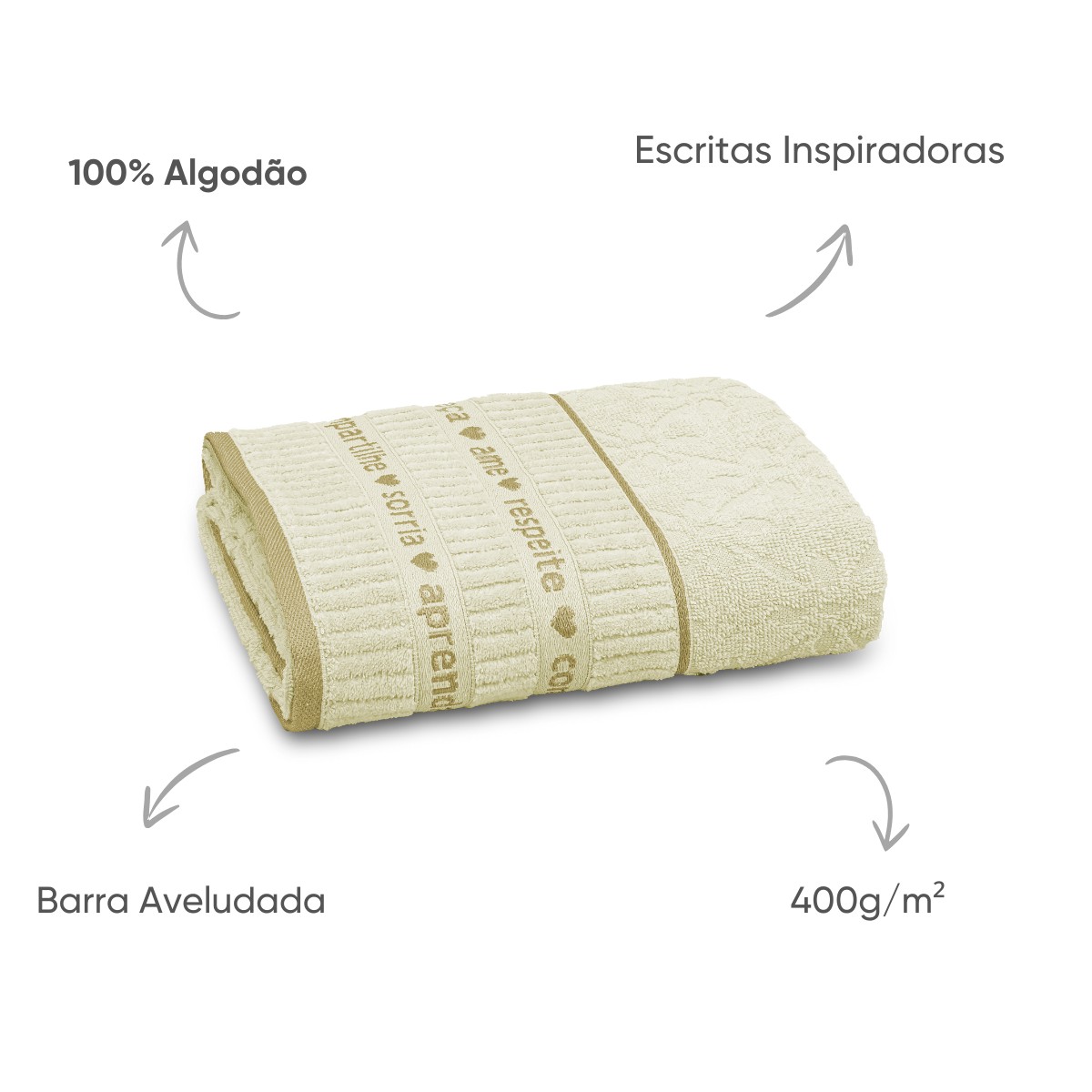 toalha eternity nude detalhes