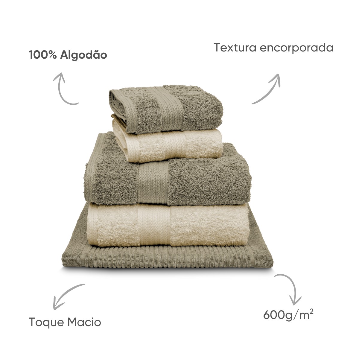 toalha intense fotos jogo caqui aveia setas