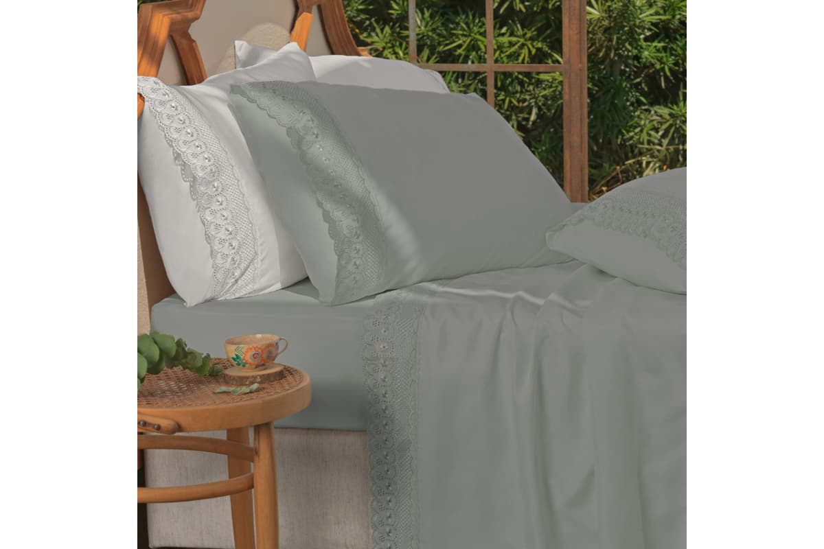 cama posta com tecido de algodao