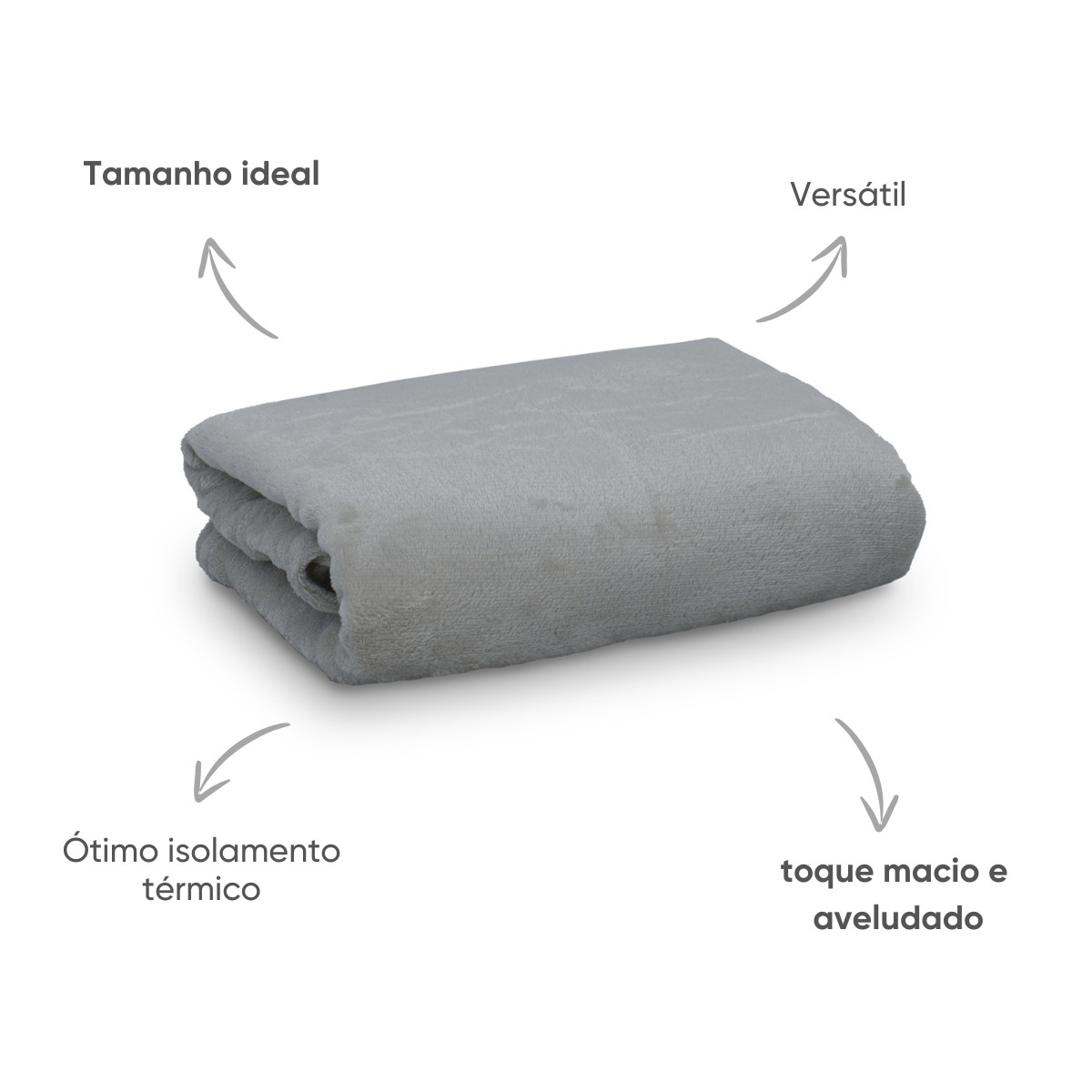 manta flannel classic baby cinza astra detalhes setas