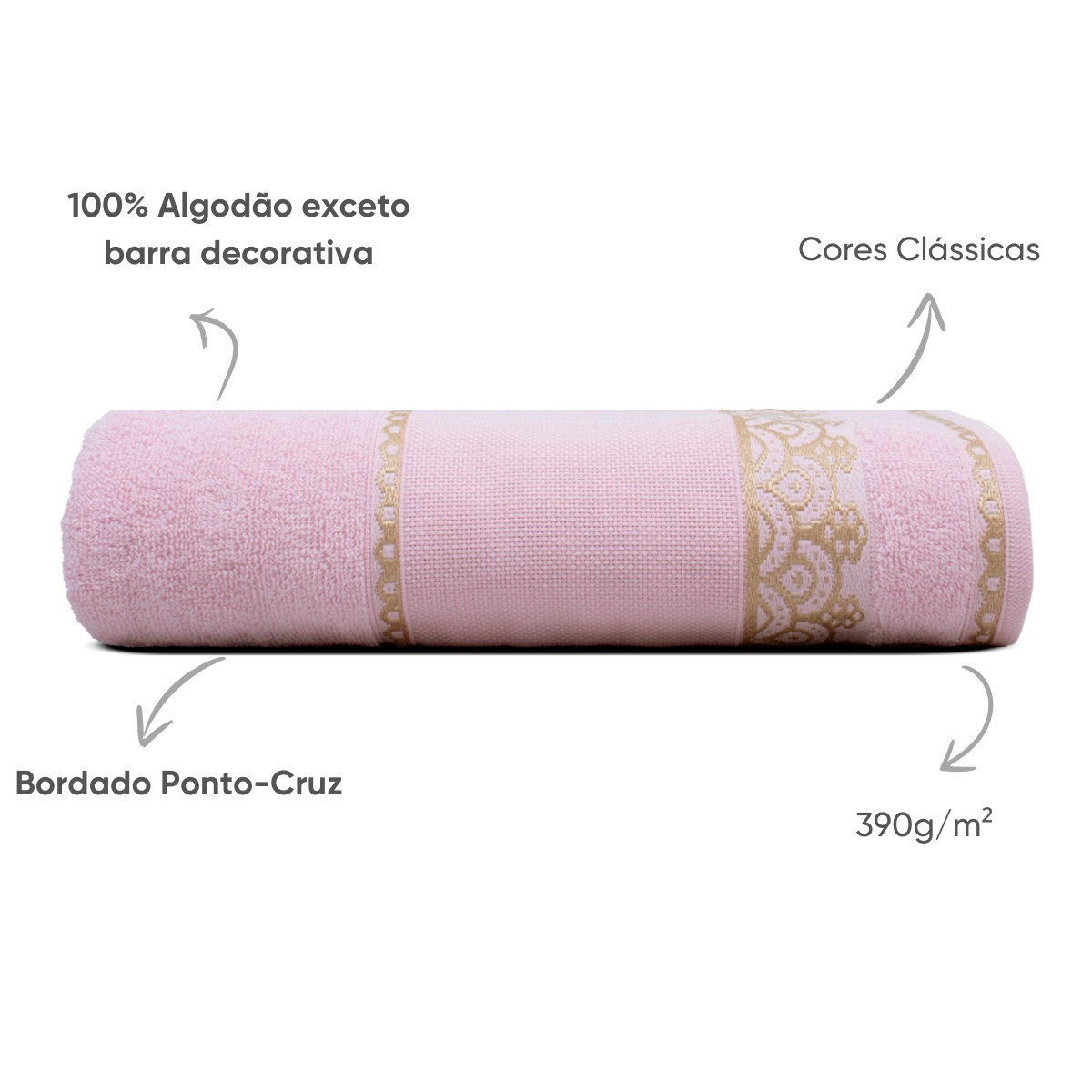 detalhes rosa cintilante