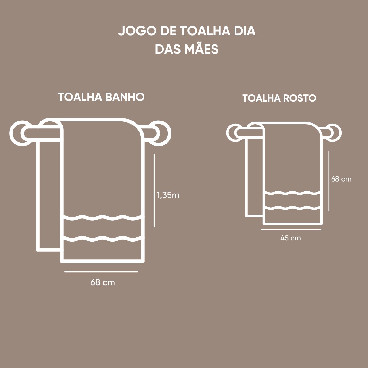 toalha dia das maes medidas