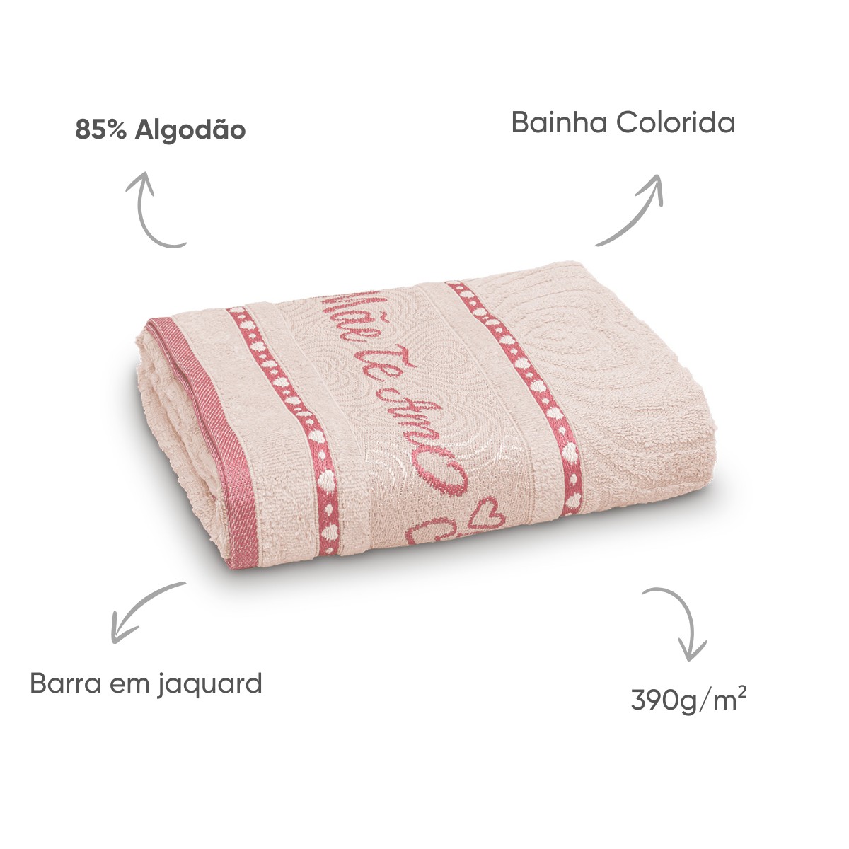 toalha dia das maes rosa pele detalhes