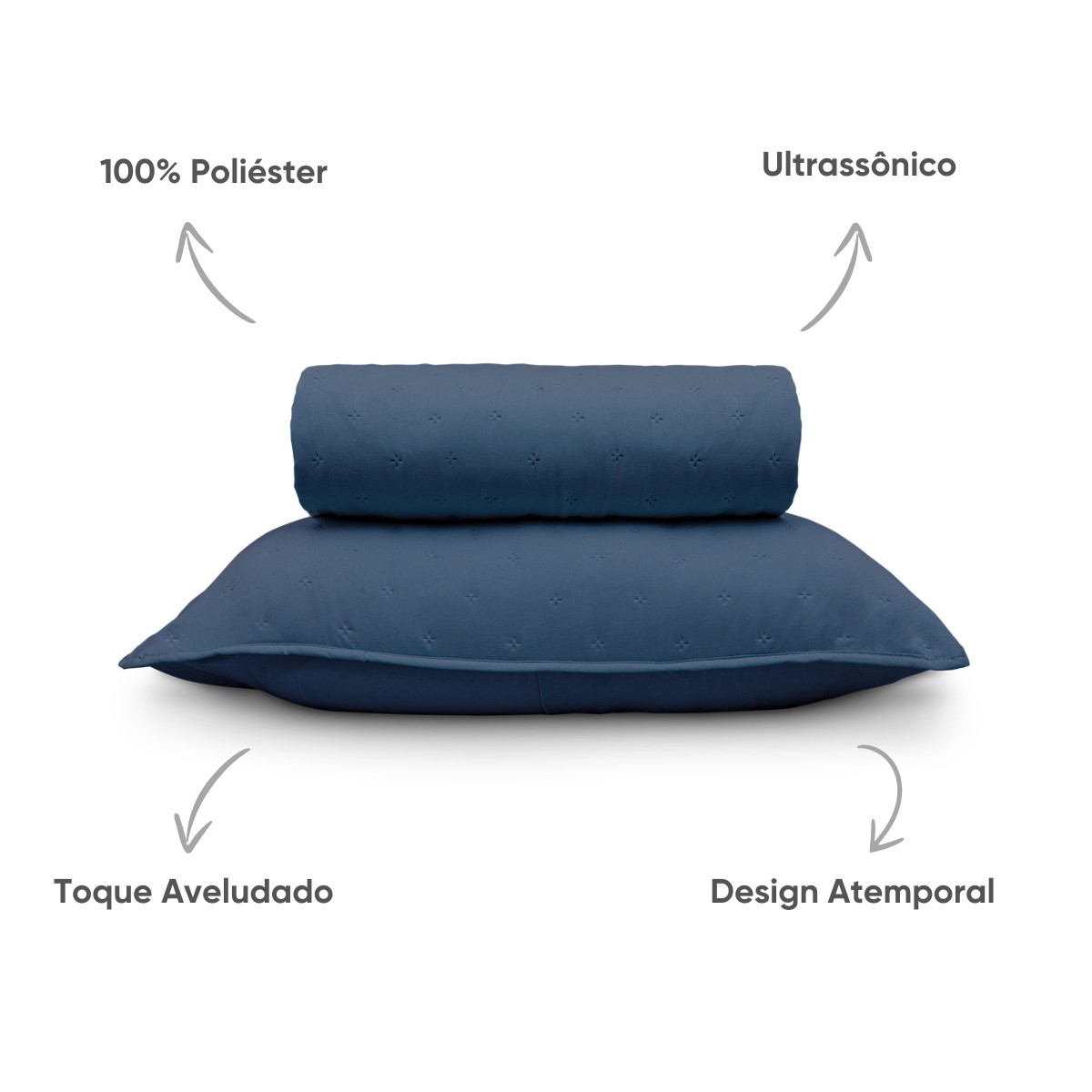 kit colcha class detalhes verde babosa 4