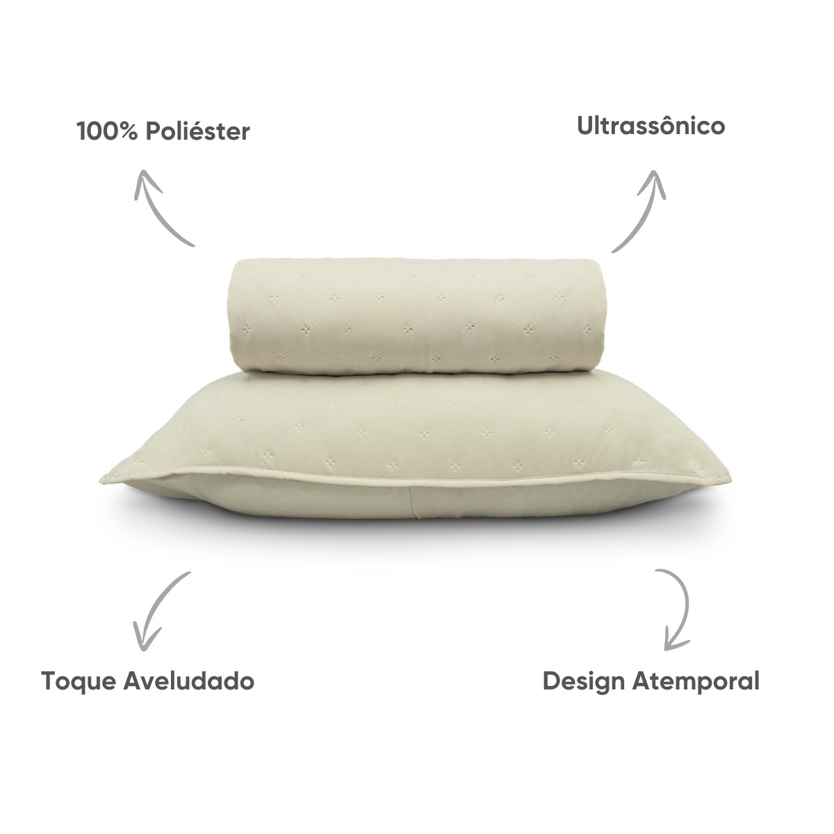 kit colcha class detalhes verde babosa