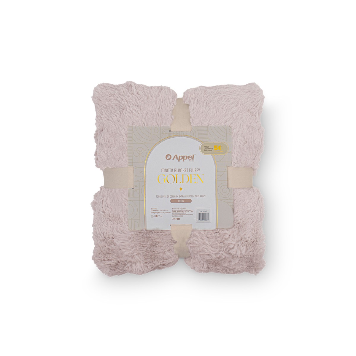 manta blanket fluffy detalhes embalagem rosa secrets