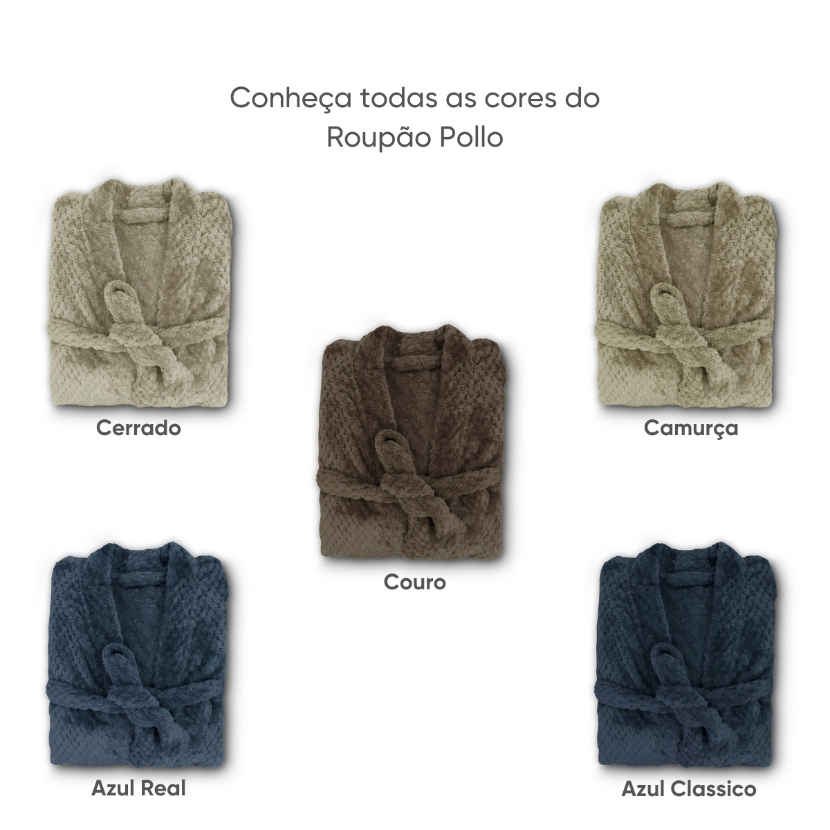 roupao microfibra flannel pollo appel cores