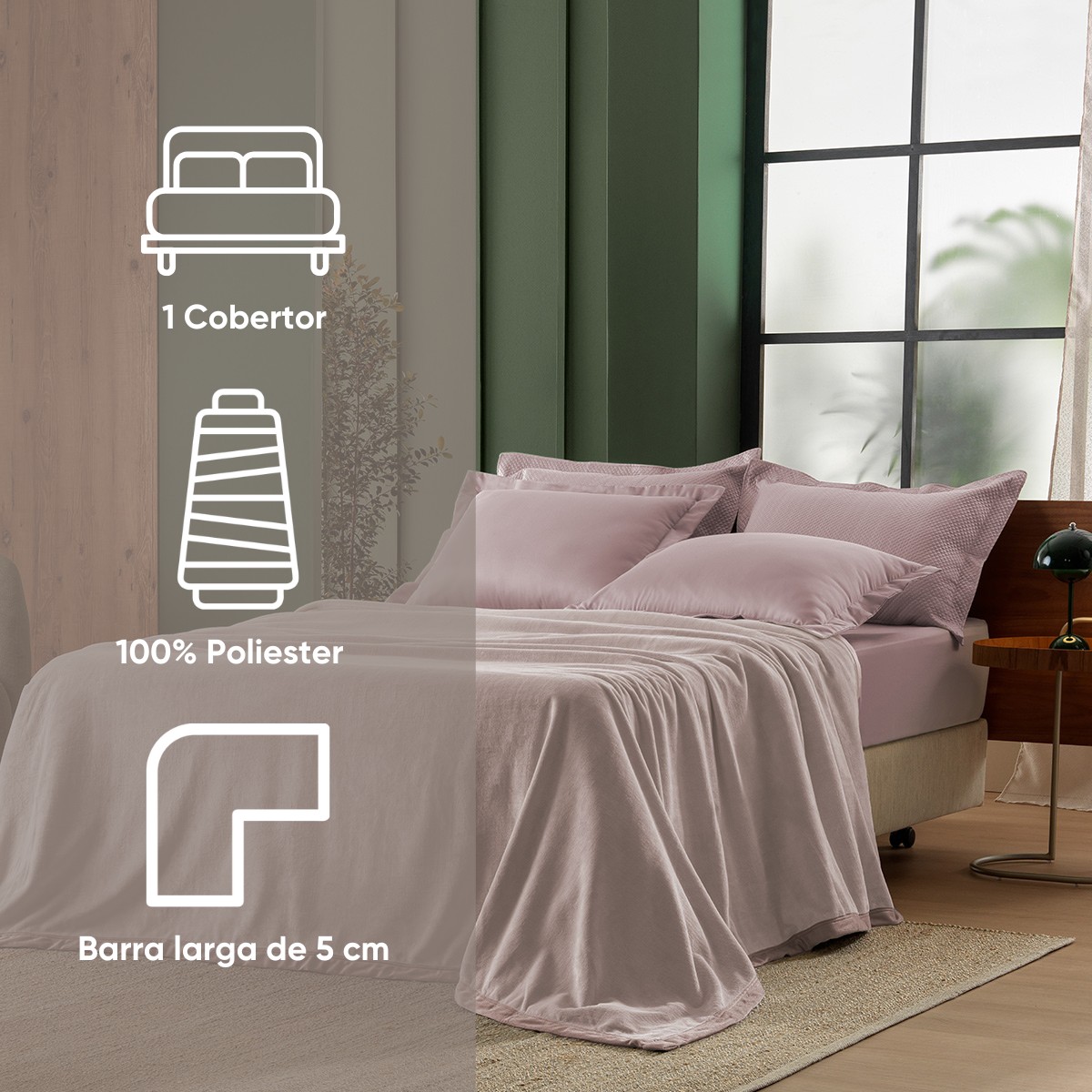 kit colcha queen verde babosa