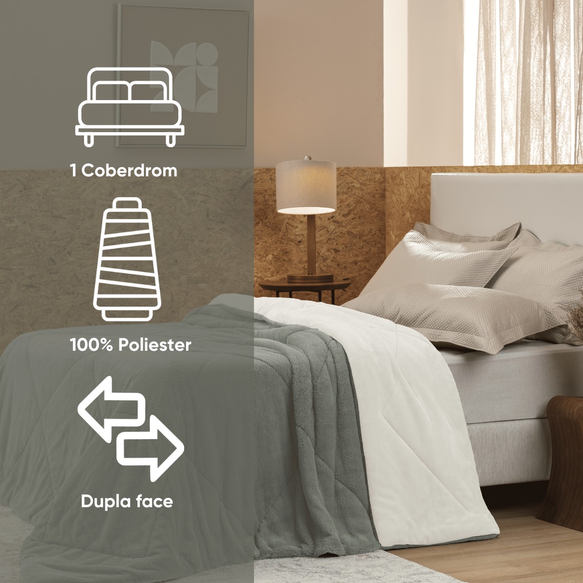 kit colcha queen verde babosa 2