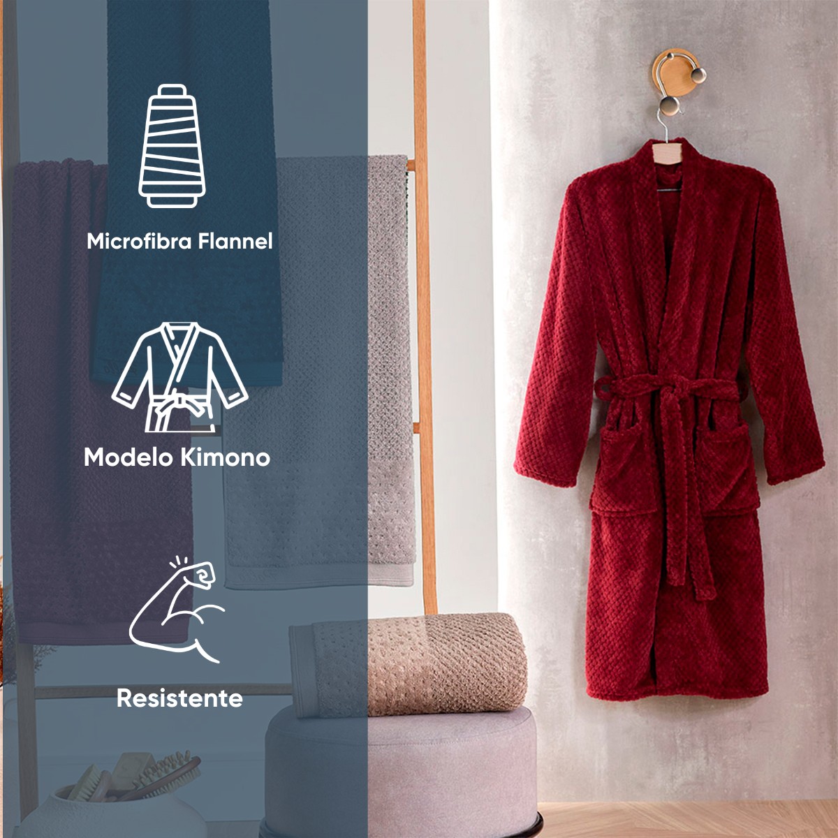 roupao microfibra flannel pollo appel detalhes